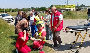 Cотрудники центра медицины катастроф краевой БСМП провели совместное учение со службами Темрюкского района