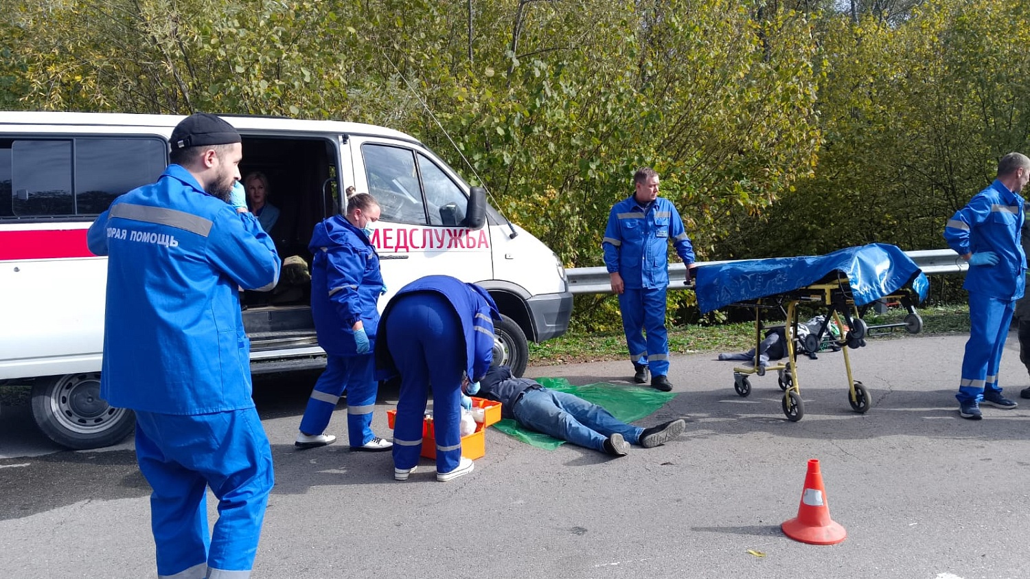 Сотрудники Территориального центра медицины катастроф краевой БСМП провели тактико-специальное учение в Апшеронском районе.