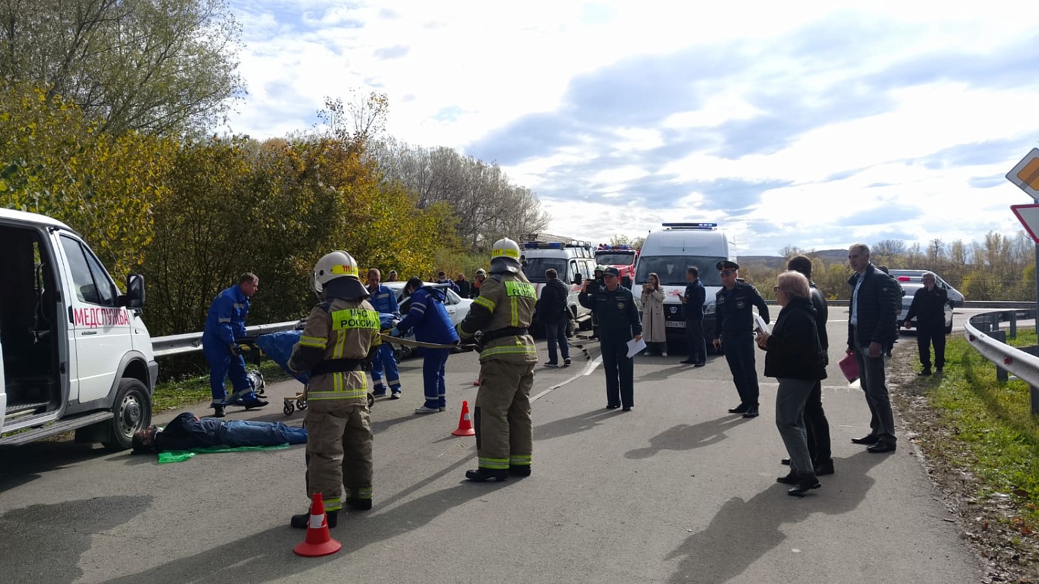 Сотрудники Территориального центра медицины катастроф краевой БСМП провели тактико-специальное учение в Апшеронском районе.