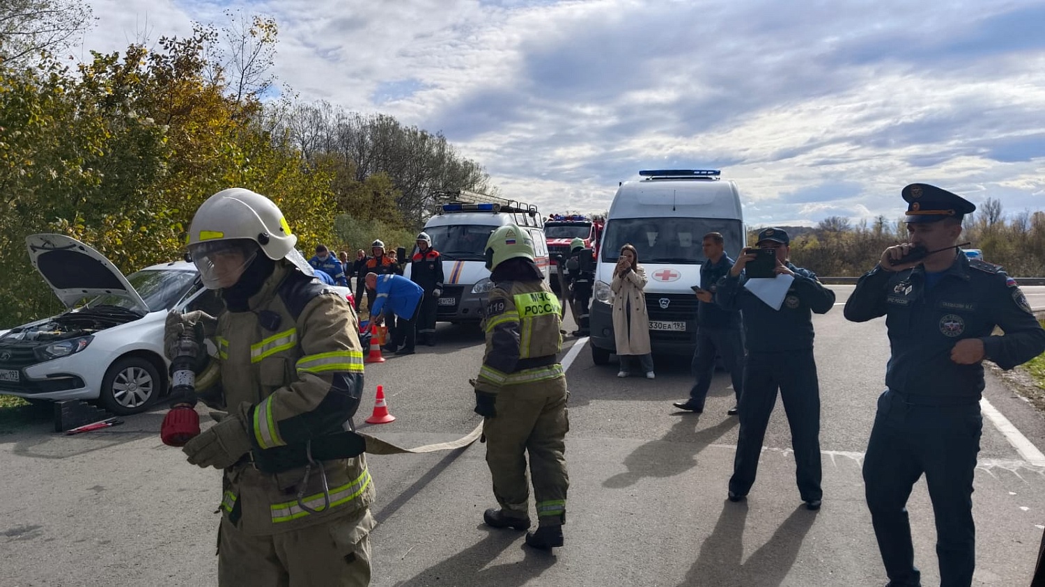 Сотрудники Территориального центра медицины катастроф краевой БСМП провели тактико-специальное учение в Апшеронском районе.